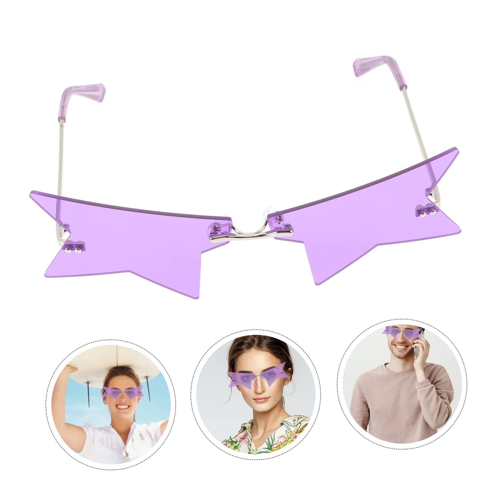 2St Sonnenbrille Frauen einzigartig Partybrille prop Damen schnapsgläser rahmenlose Brille Modebrillen für Frauen lustige brille Europäisch und amerikanisch Requisiten Legierung