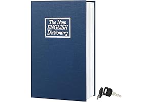 Secret Safe Home Dictionary Diversion Metal Stash Box with Key Lock, Coverbook Safe