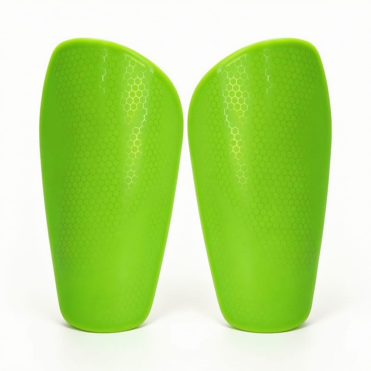 Hard Shell Shin Guards with EVA Inner Lining Defensive Contoured Shin Guards Lightweight Protective Gear Cushioned for Soccer Players, Athletes, Football Matches, Sports Practice, Green, L-picture-13