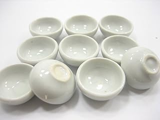 New 10x20 mm White Round Bowls Dollhouse Miniatures Ceramic Supply 10675