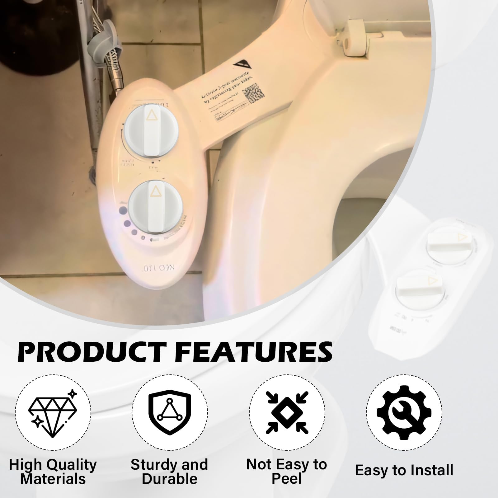 2 Pack Replacement Knob for Luxe Bidet Neo 120 185 Plastic Knob Replacement Bidet Accessories Compatible with Luxe — view 3