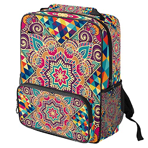 Sac de travail ordinateur portable grande capacité à impression ethnique rétro pour fille