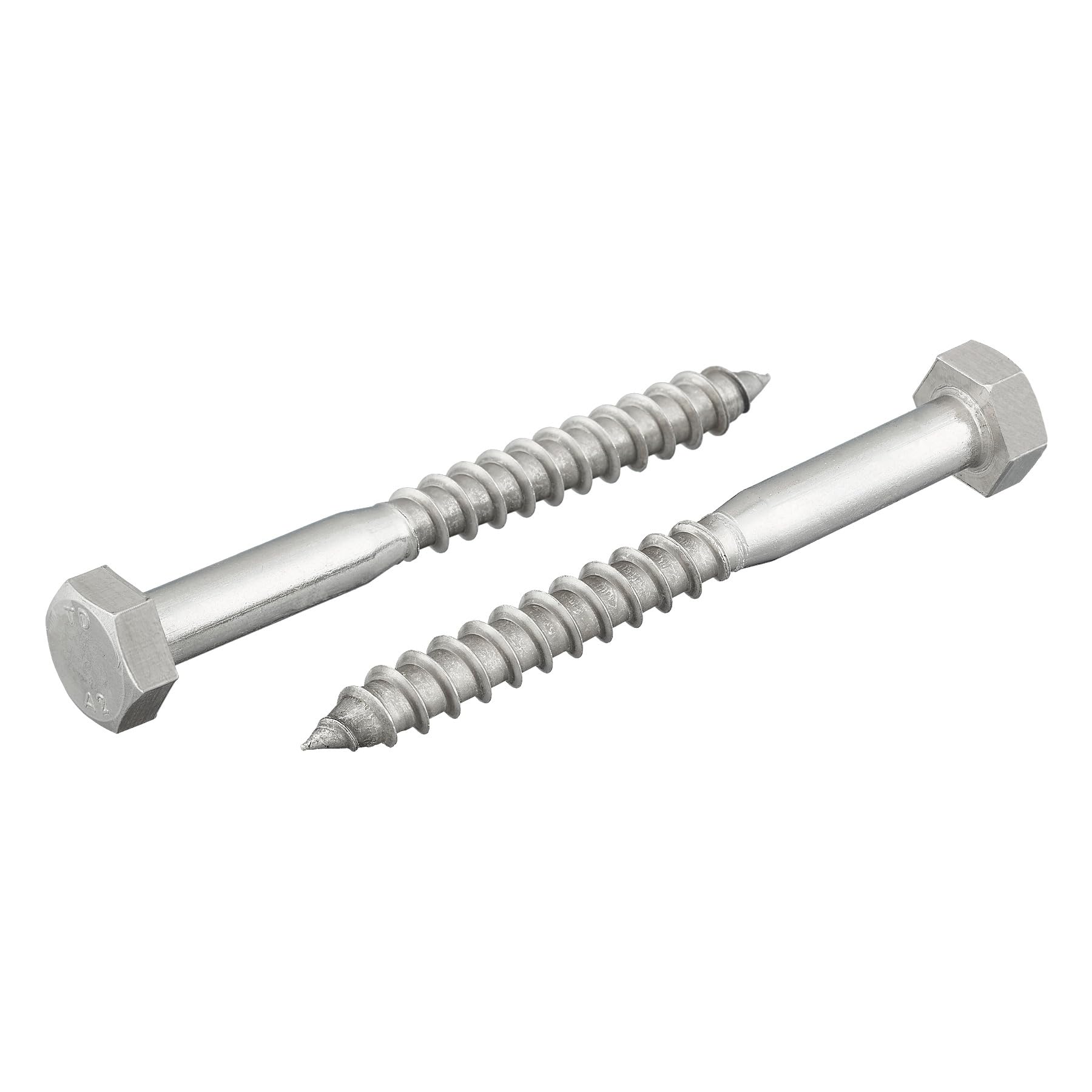 Tornillos hexagonales para madera según la norma DIN 571, galvanizados, tornillos para llave, tornillo vienés, tornillos hexagonales para madera, rosca parcial (12 x 240 mm, 100 unidades)