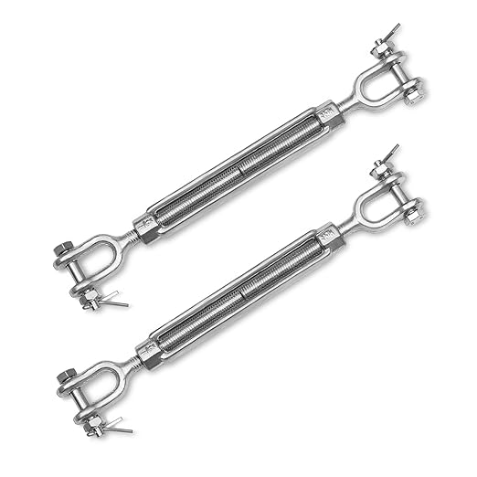 2 PCS Turnbuckle Hook M12 Jaw and Jaw Turnbuckles Heavy Duty 2200 lbs