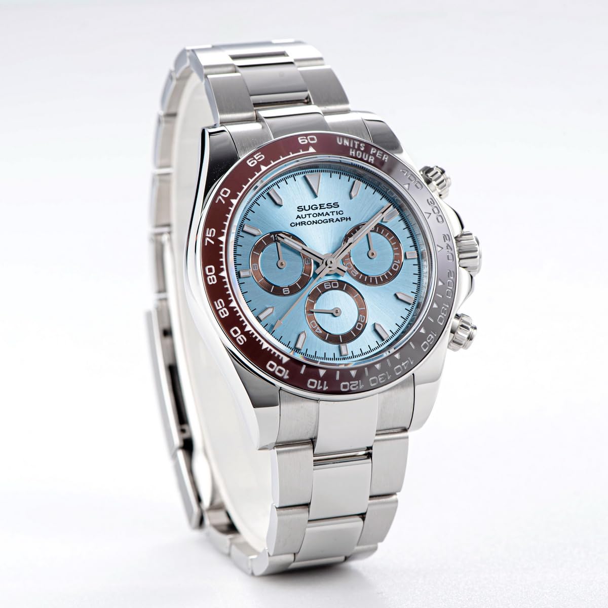 Sugess automatyczny mechaniczny chronograf nurkowanie męskie zegarki 7750 ruch zegarki na rękę wodoodporny wielofunkcyjny zegarek na rękę, kolor 5, chronograf, mechaniczny