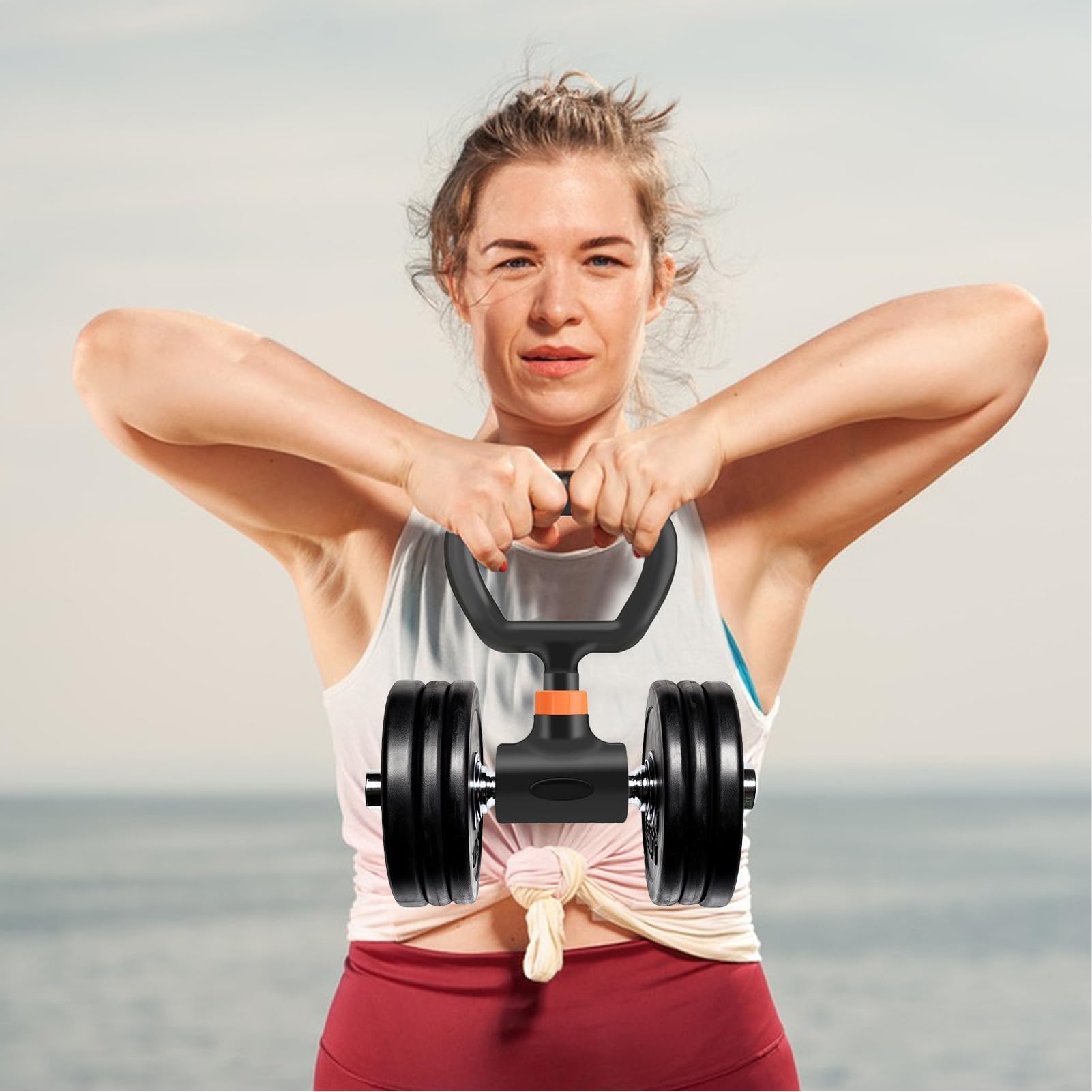 Poignée convertisseur kettlebell pour haltérophilie | Accessoire portable pour la salle de sport à domicile ; convient pour le bodybuilding et la musculation ; permet de faire du