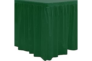 Party Essentials Hunter Green Plastic Table Skirt