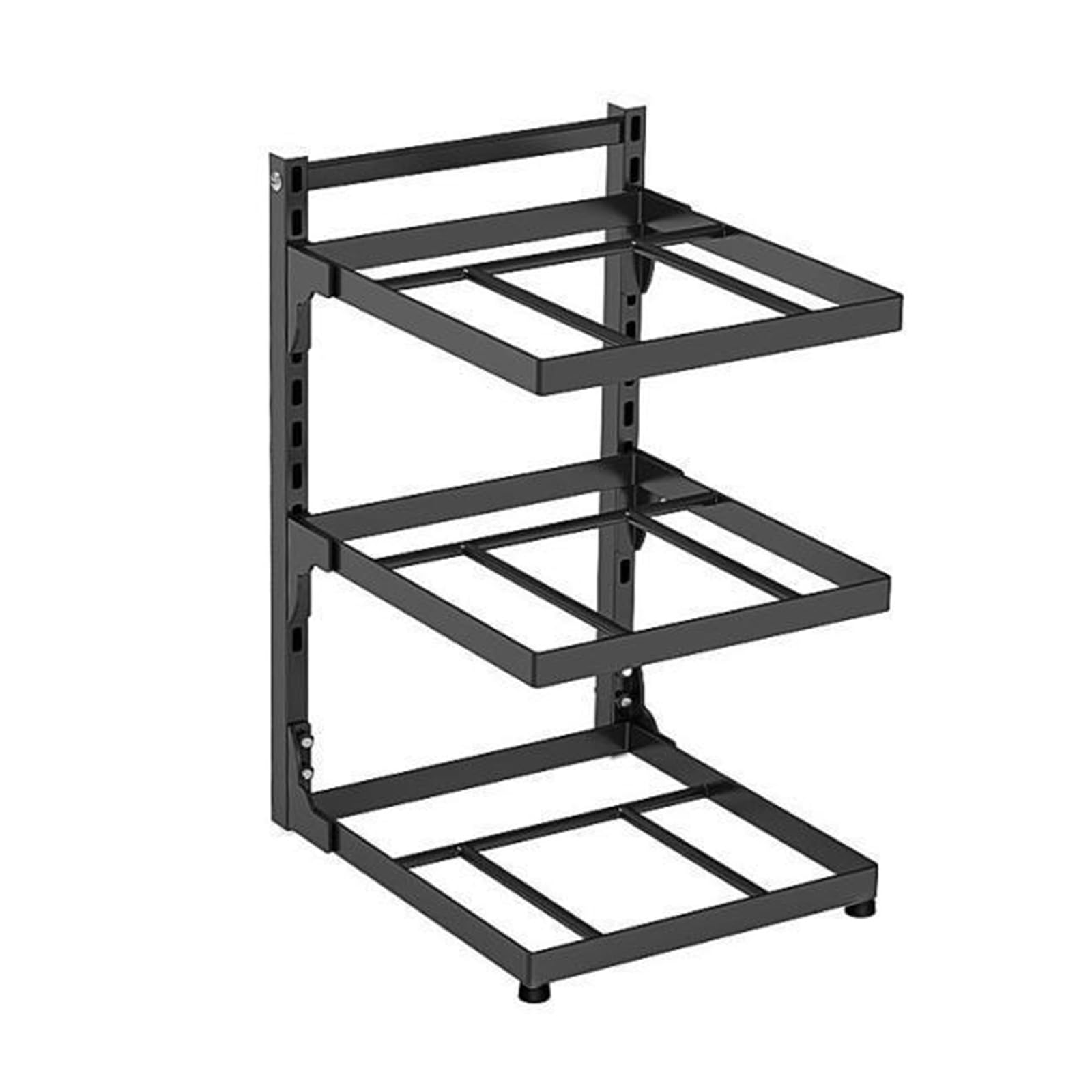 Tsophreniq Pots Rack Cabinet Organizers Carbon Steel Cooker Storage Shelf Simple Installation for Kitchen Sink Storage Sink Rack