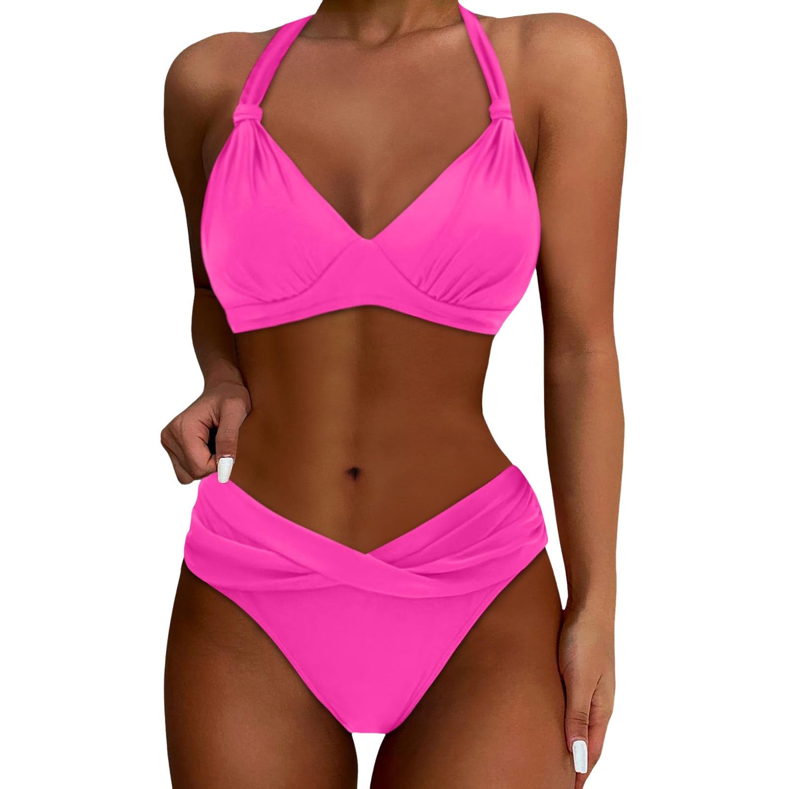 Bikini Sets for Women High Waisted Two Piece Swimsuit Cut Out Bathing Suit Push Up Two Piece Swimwear