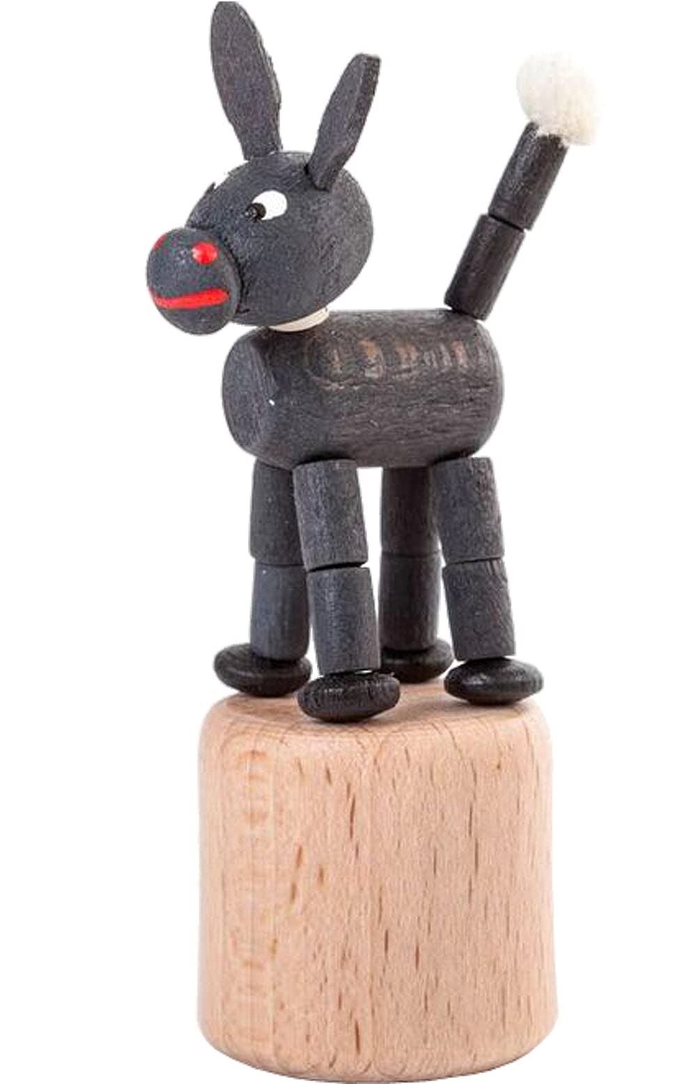 Alexander Taron Dregeno Kids Decorative Donkey Push Toy - 2.25" H x 1.175" W x 1.675" D