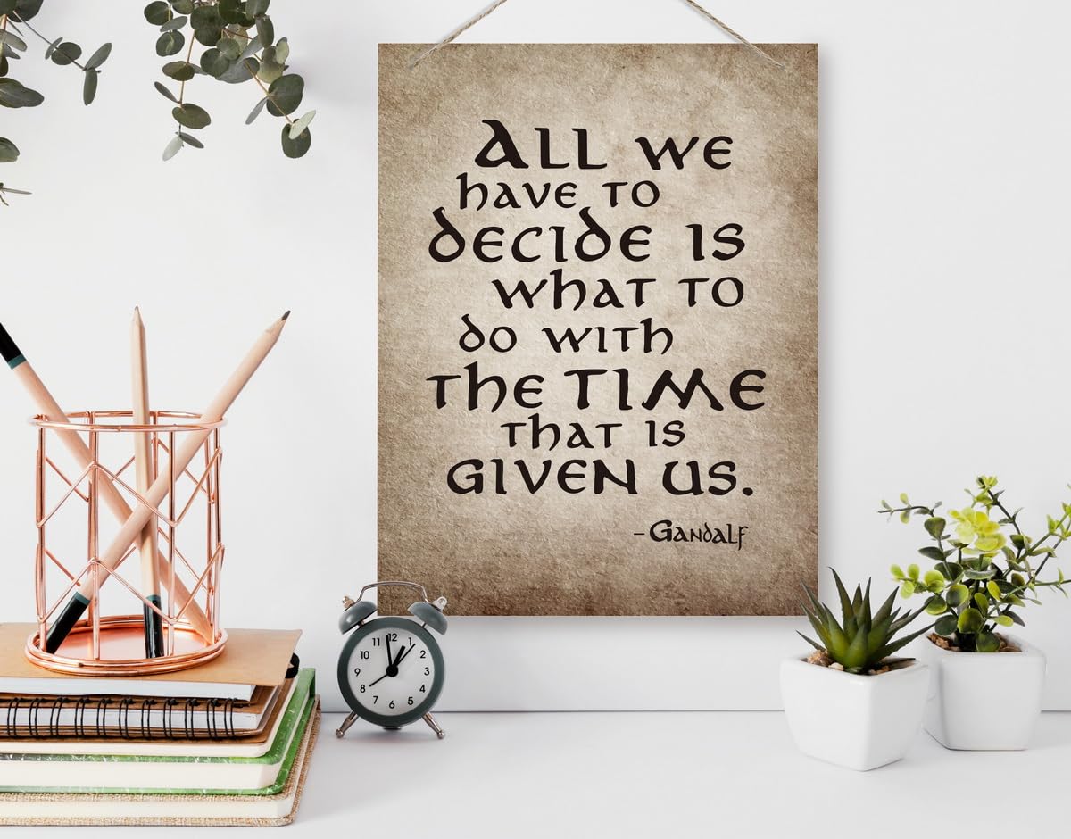 BQL Inspirational Wood Wall Plaque, Motivational Hanging Sign, Mental Health Decor for Office, Modern Rectangular Wooden Wall Art, 10"L x 7.8"W, Unisex, Indoor, Office, Bedroom 1