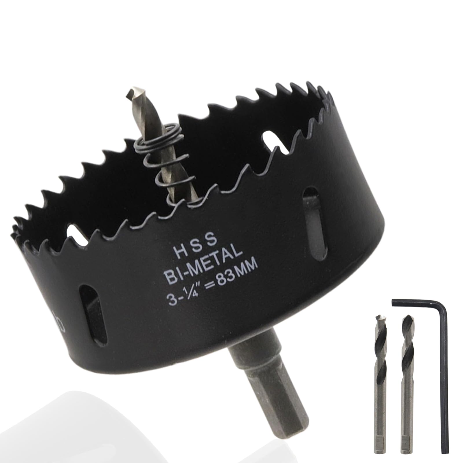 3-1/4"/83mm Hole Saw Bi-Metal Hole Cutter for Cornhole Boards Plastic Drywall and Thin Metal Cutting