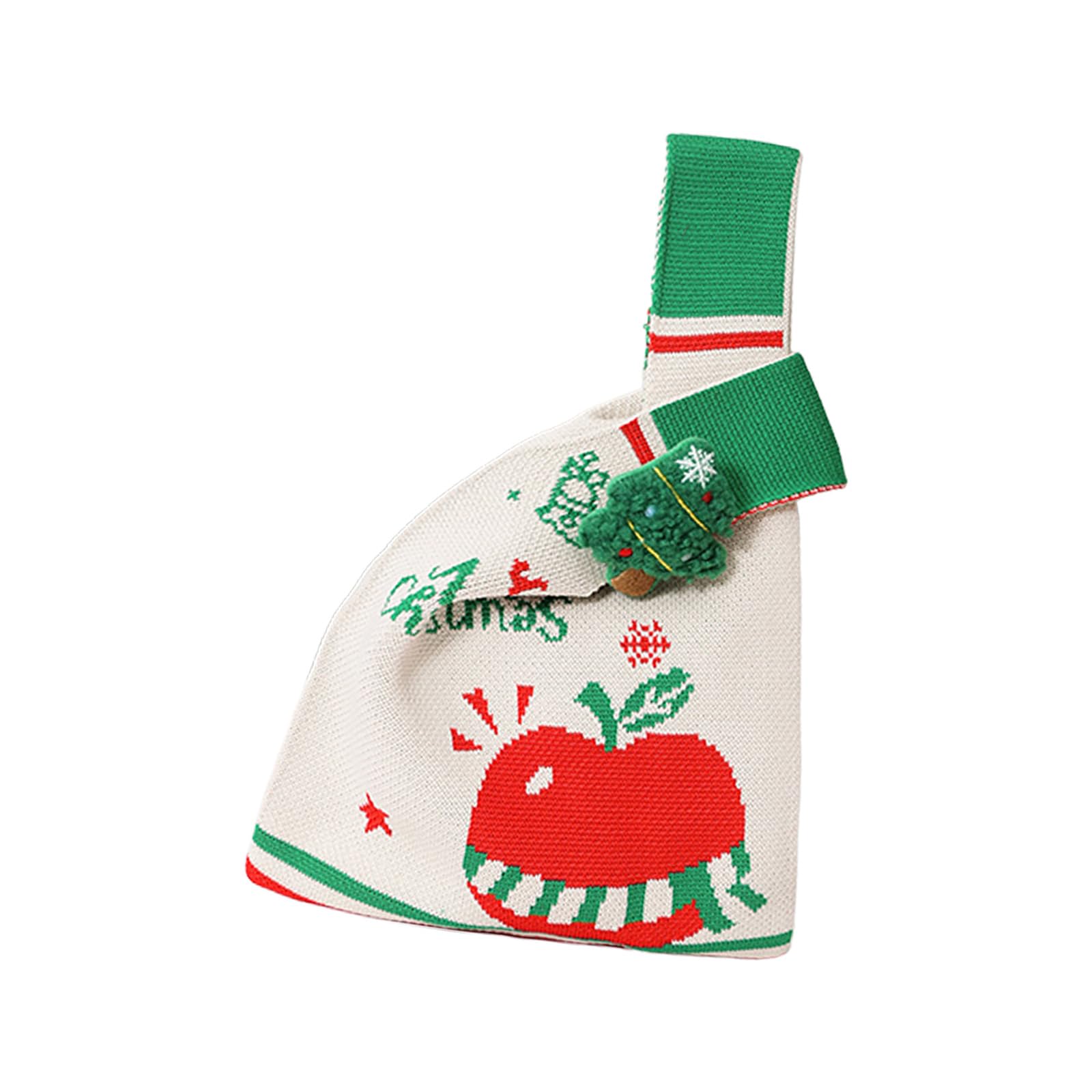 Tsophreniq C Festival Santa Print Loth Gift Sacks Stylish Washable Hristmas Stocking For Home School Event And Family Gatherings Large Apacity Holiday Andy Bag