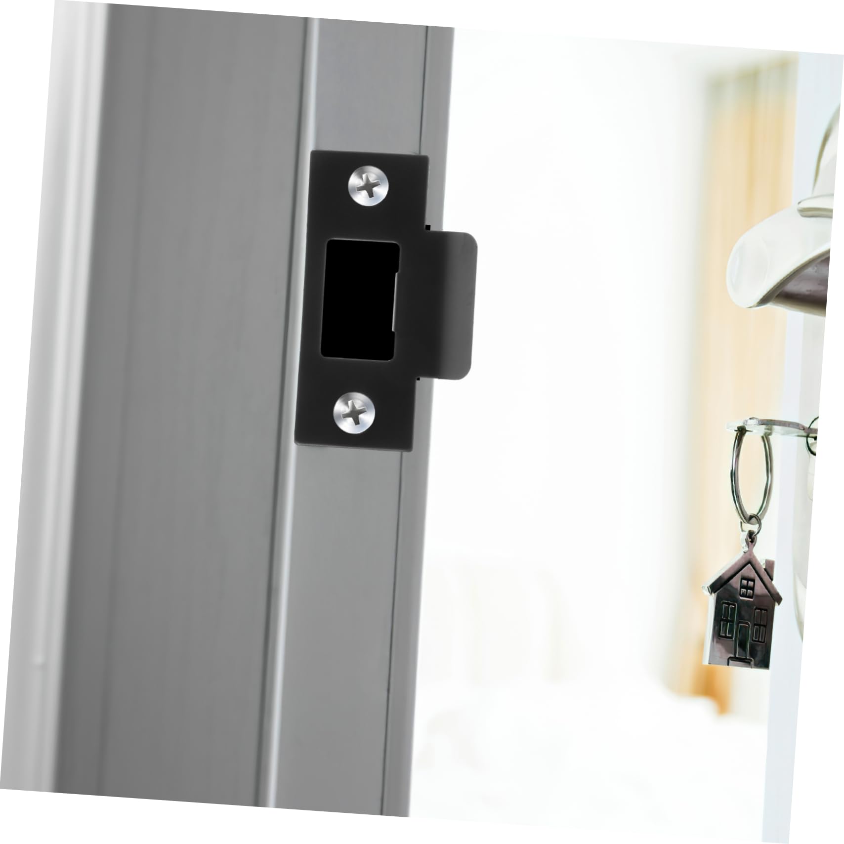 VILLCASE 5 Ensembles Plaque De Renforcement De Porte Inoxydable Lot De Gâches De Pêne Pour Sécuriser Vos Portes Plaques De Renforcement Durables 4 Pièces * 5