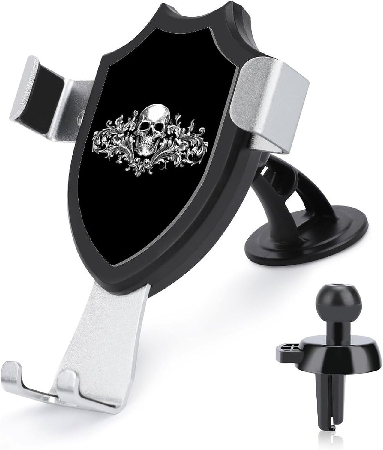 Skull Baroque Goth Floral Universal Car Phone Mount Holder Stand