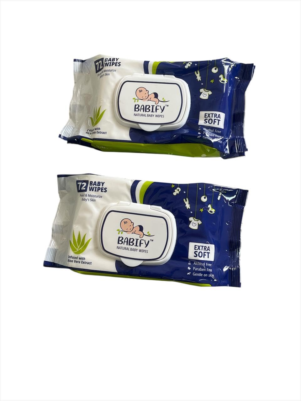 Natural Baby Wipes Extra Soft 72 Count Aloe Vera Extract Alcohol-Free-image-29