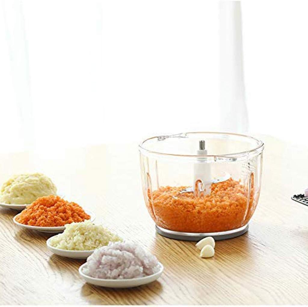 Electric Food Chopper, Glass Bowl Grinder for Meat, Vegetables, Fruits and Nuts Rated Power 300W
