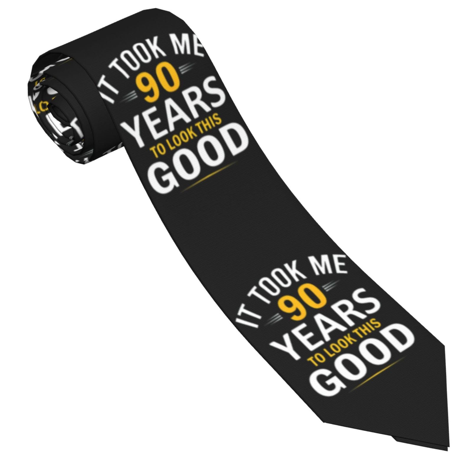 Fwjzdsp Unisex Kids As Pic Boys Funny 90Th Birthday Gift Fashion Tie Silk Necktie Casual Neck Tie Set Gift