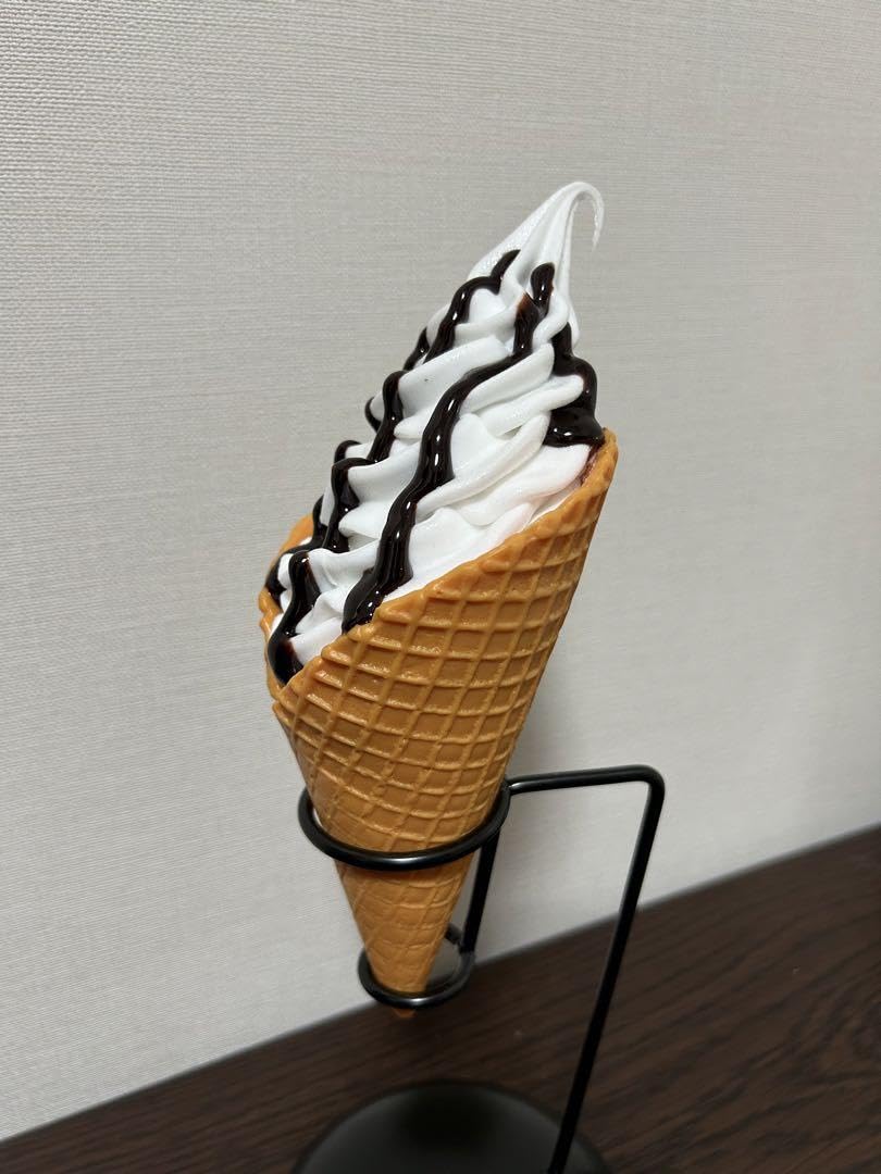 Amazon.co.jp: ソフトクリーム チョコソース 食品サンプル スタンド付