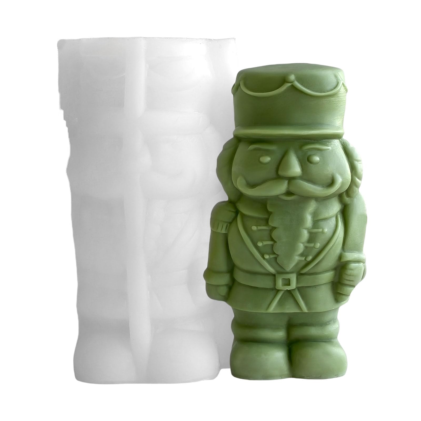 Tsophreniq Walnuts Soldier Molds Casting Beard Silicone Ornament Plasters Epoxy Resin Walnuts Soldier