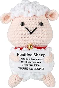 Gehäkelte Positive Krabbe - 12x10x6,5 Cm, Mit Ermutigungskarte, Emotionales Geschenk