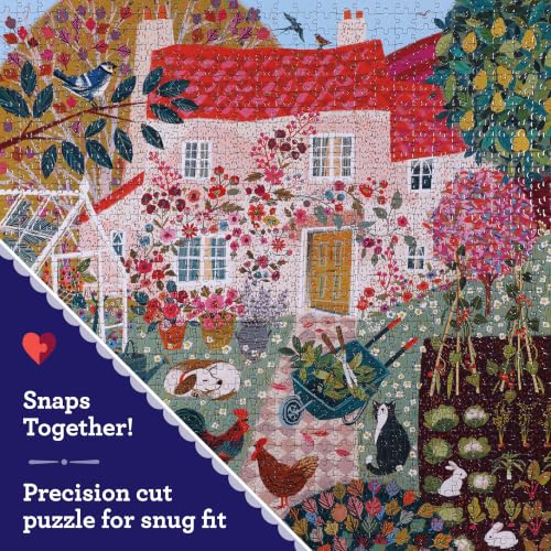 Image of eeBoo - English Cottage - 1000 piece adult puzzle illustrating an English greenhouse in all its splendour - Dimensions 58.5 x 58.5 cm