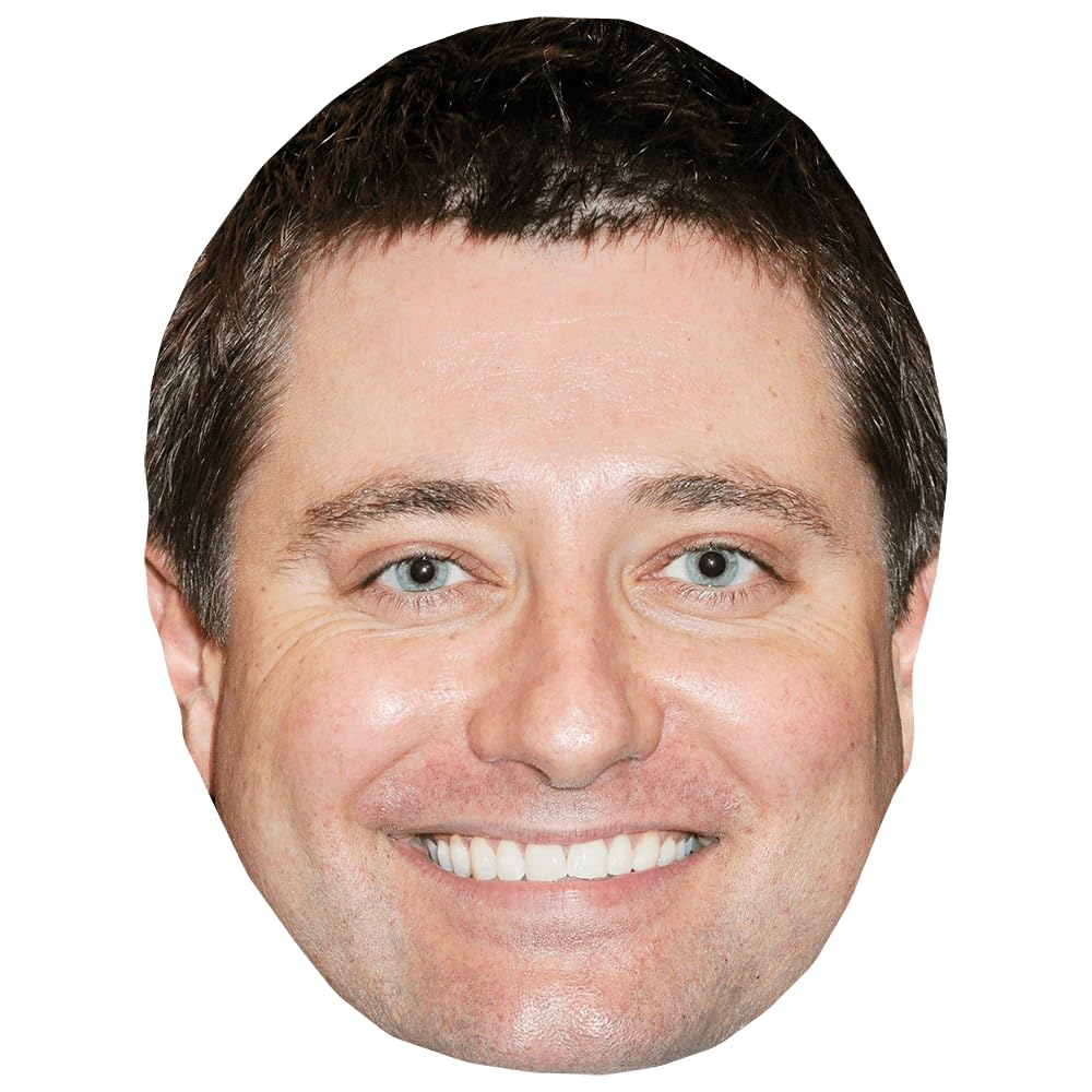 George Clarke (Smile) Celebrity Mask, Flat Card Face, Fancy Dress Mask