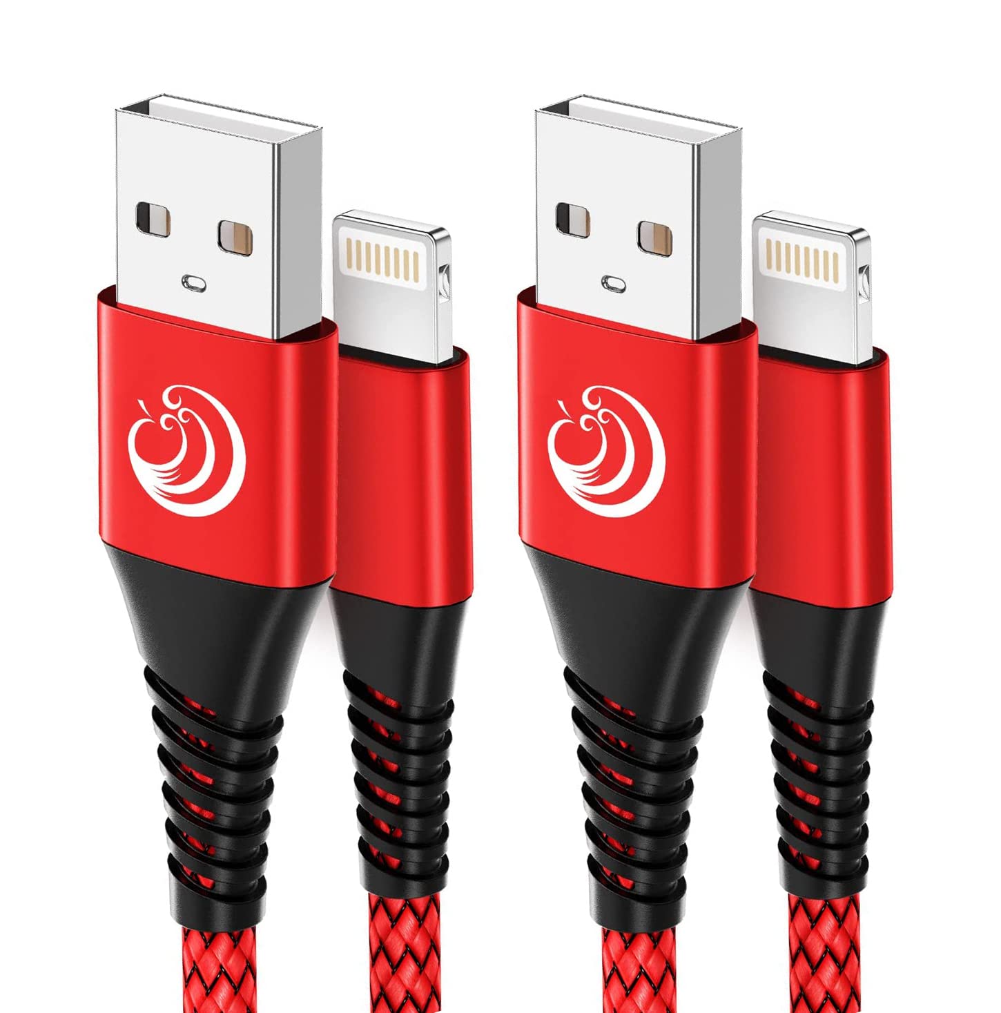 Aioneus iPhone Charger Cable 2M 2Pack Lightning Cable Mfi Certified iPhone Charging Cable Nylon Braided iPhone Charger Cord for iPhone 14 13 Pro Max 11 Pro Xr Xs Max 10 8 Plus 7 6 6s 5c,SE 2020,iPad