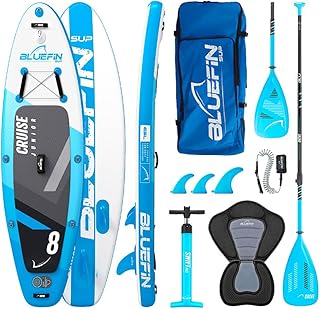 Bluefin Package for Cruise SUP | Inflatable Stand Up Paddle Board | Fiberglass Paddle | Kayak Conversion Kit | All Accessories | Multiple Size: 10'8, 12', 15'