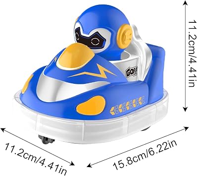 Remote Controlled Car - RC Ejecting Bumper Car - Race Vehicles with Light and Sound Stunt Toy for Kids Ages 3+ Backyard Outdoor Indoor