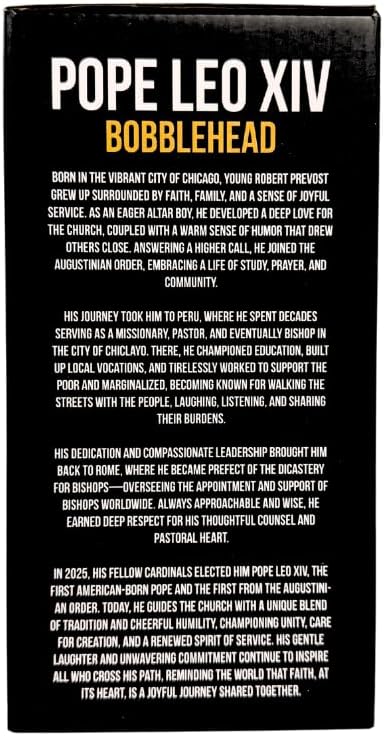 LEMONSODA Pope Leo XIV Bobblehead - 8 Inch Collectible Figure - Catholic Gift, Religious Decor, Funny Desk Accessory (Mitre) - Image 4