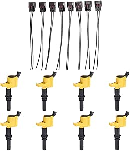 Amazon.com: ENA Set of 8 Heavy Duty Ignition Coil and 8 Connector ...