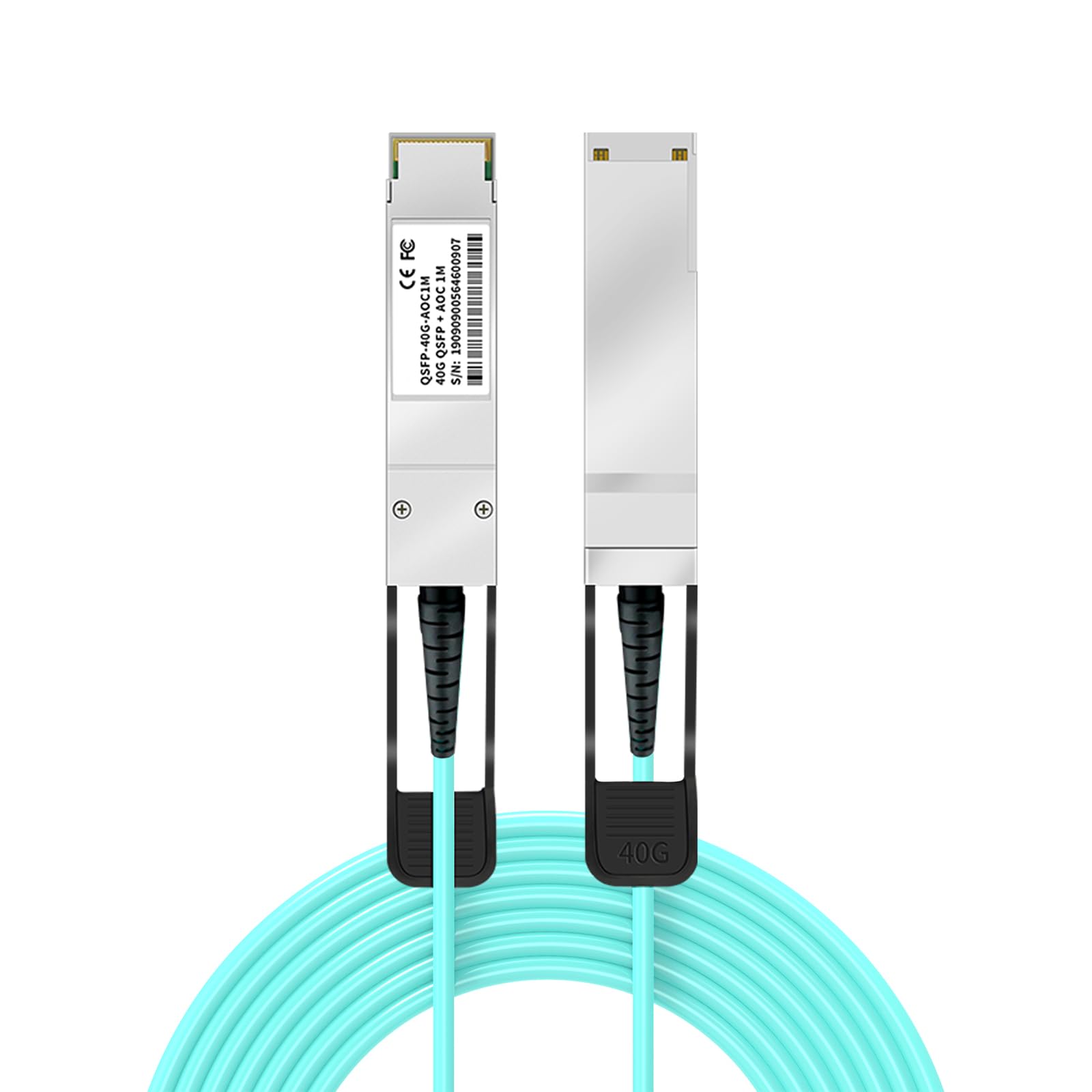 Buacoz QSFP+ 40G AOC Active Optical Cable, 10Meter/32.8ft OM3 MMF Direct-Attach Fiber Stacking Cable Compatible with Mellanox Devices,40GBASE-CR 40GbE