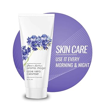 Aroma Magic Aloe Vera Cleanser | Deep Cleanses, Hydrates & Rejuvenates Skin | Unclogs Pores & Soothes Irritation | For Dry Skin | Sulfate-Free Natural Face Wash | 3.53 Oz 100g
