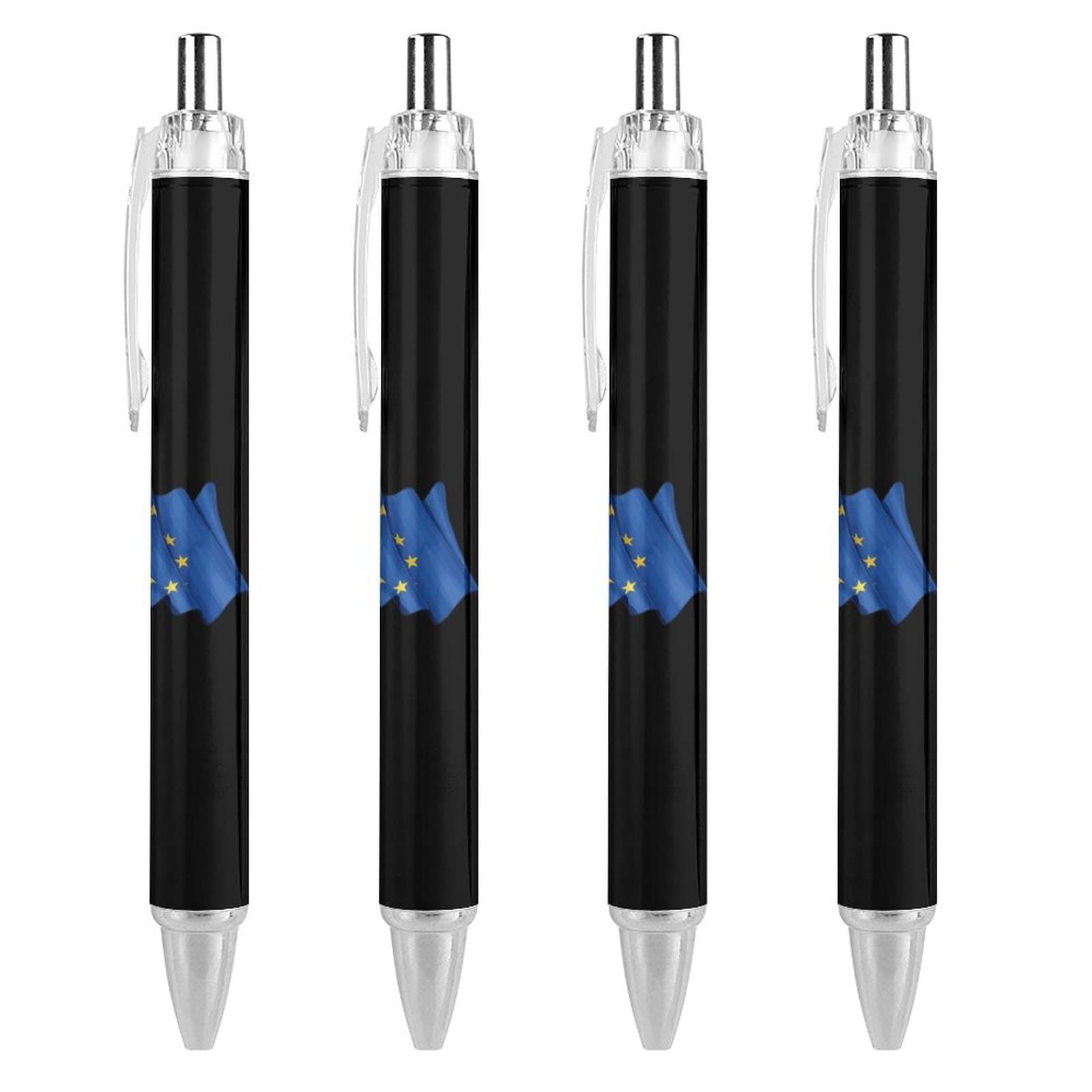 Stylo à Bille Rétractable Avec Drapeau Australien Et Américain - Pointe 0.5 Mm, Lot De 1/2/4 Pièces