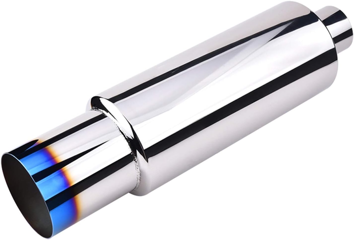 Espeeder 楽天市場 Universalステンレス鋼w 燃焼先チップマフラー排気洗浄サイレンサー2 5 34 入口to 車に適しています 4 34 コンセント排気先端マフラー