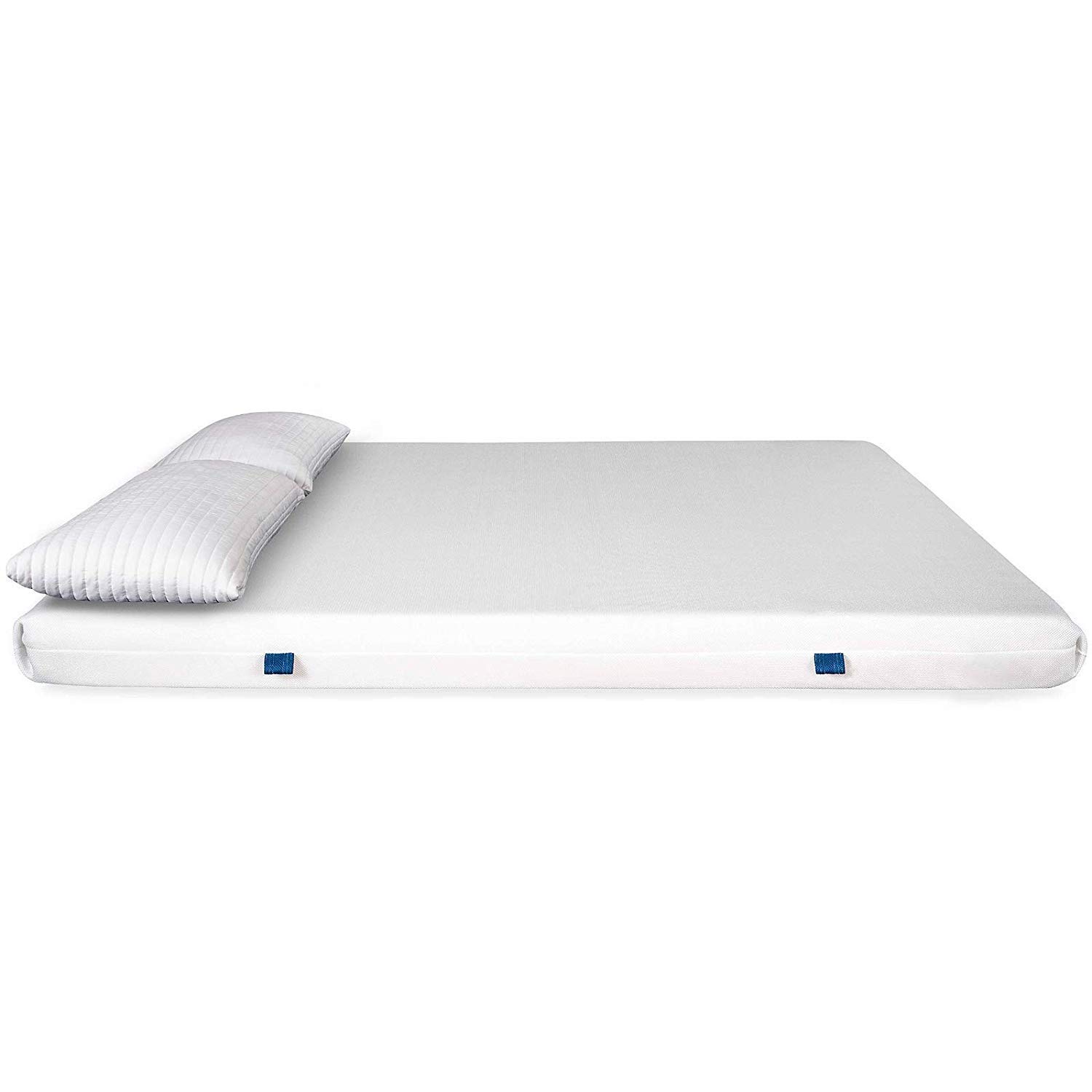 EvergreenWeb - Colchón 140x200 de espumación Alto 15 cm + 2 Almohadas Viscoelásticas Gratuitas, Revestimiento en Air Space, Tejido Transpirable, Ortopédico, para Todas Camas - Blanco