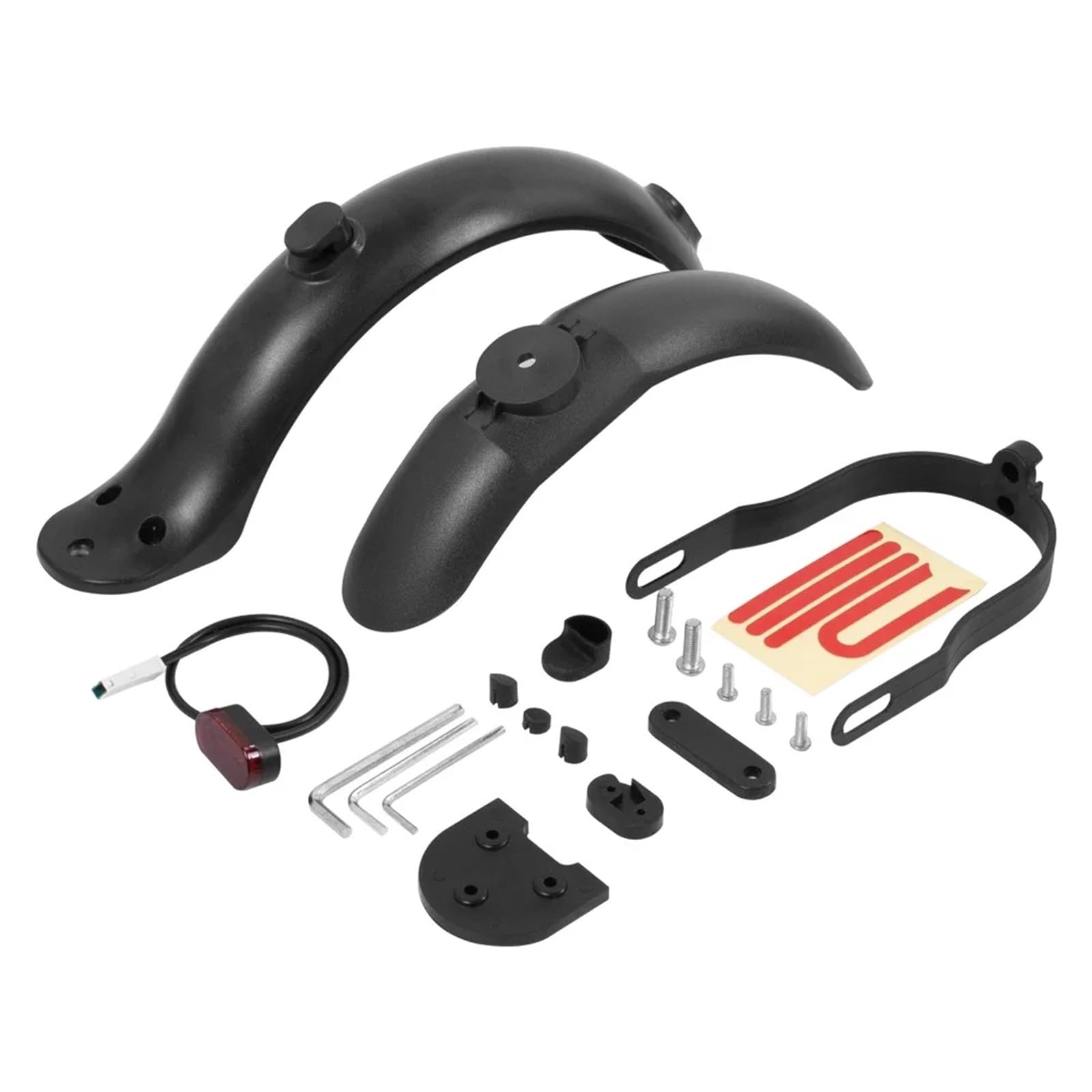 Garde Boue Trottinette Electrique Kit d'entretoises de pneu for garde-boue avant et arrière de 10 pouces, accessoire de scooter électrique for rehausser les coussinets de garde-boue et le feu arrière(