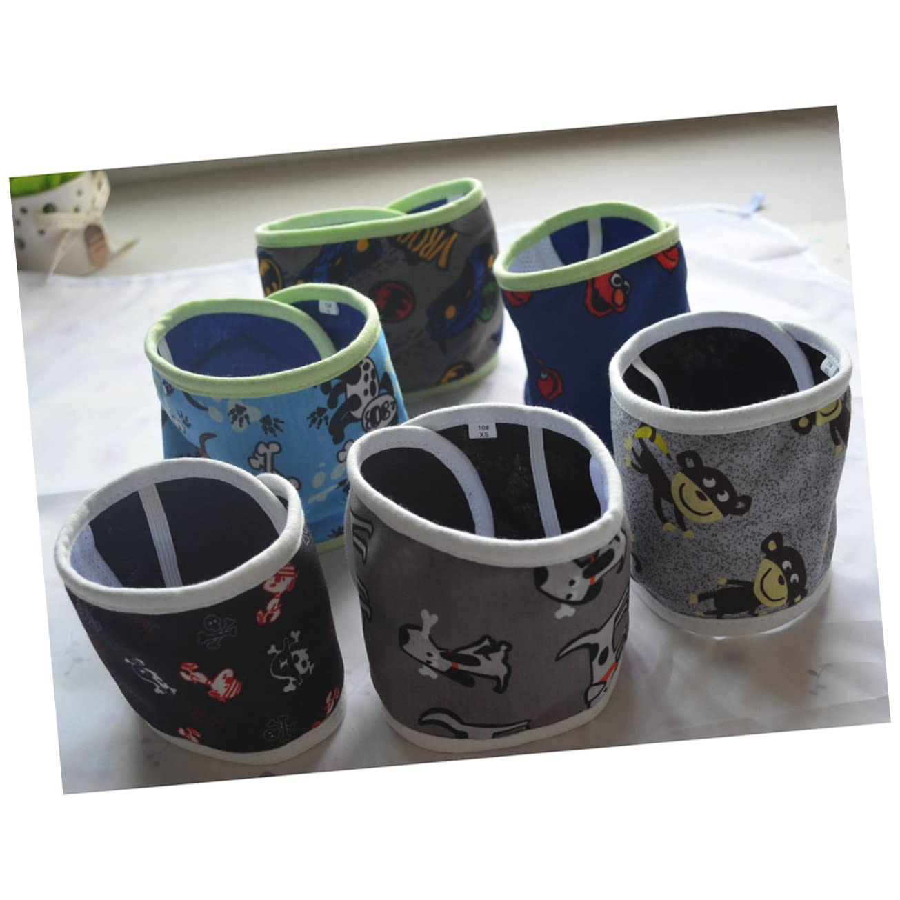 minkissy 9 Piezas 12 Pañal perrita pañales Lavables para Perros pañales Reutilizables para Perros pantalón físico para Mascotas pañal de Perro Hembra contra el acoso cordón Umbilical