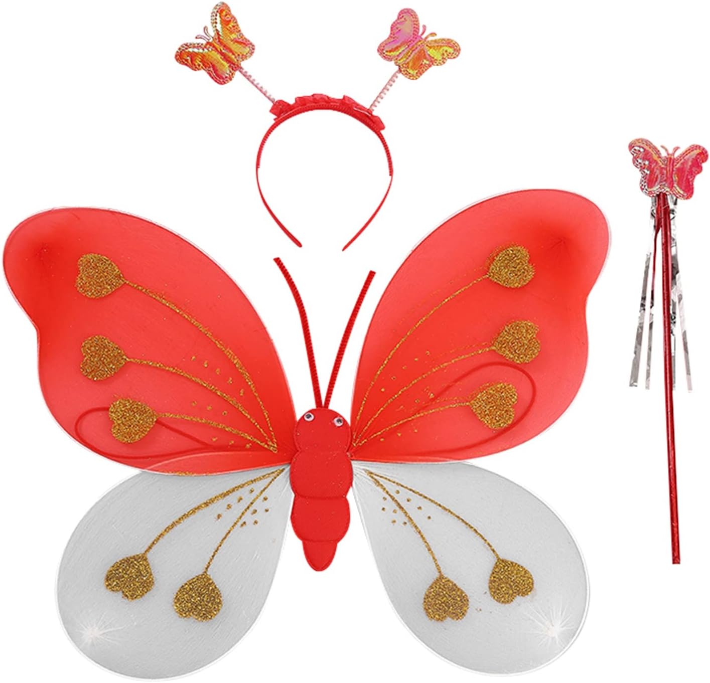 Bangyeer Butterfly Fairy Wings for Girls Angel Wings Bulk for Kids Princess Fairy