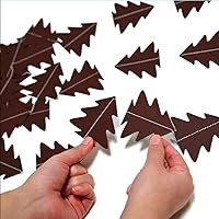 Vista 5 de Kit de guirnalda de árbol de Navidad de papel brillante para decoración de fiesta en el hogar (marrón)