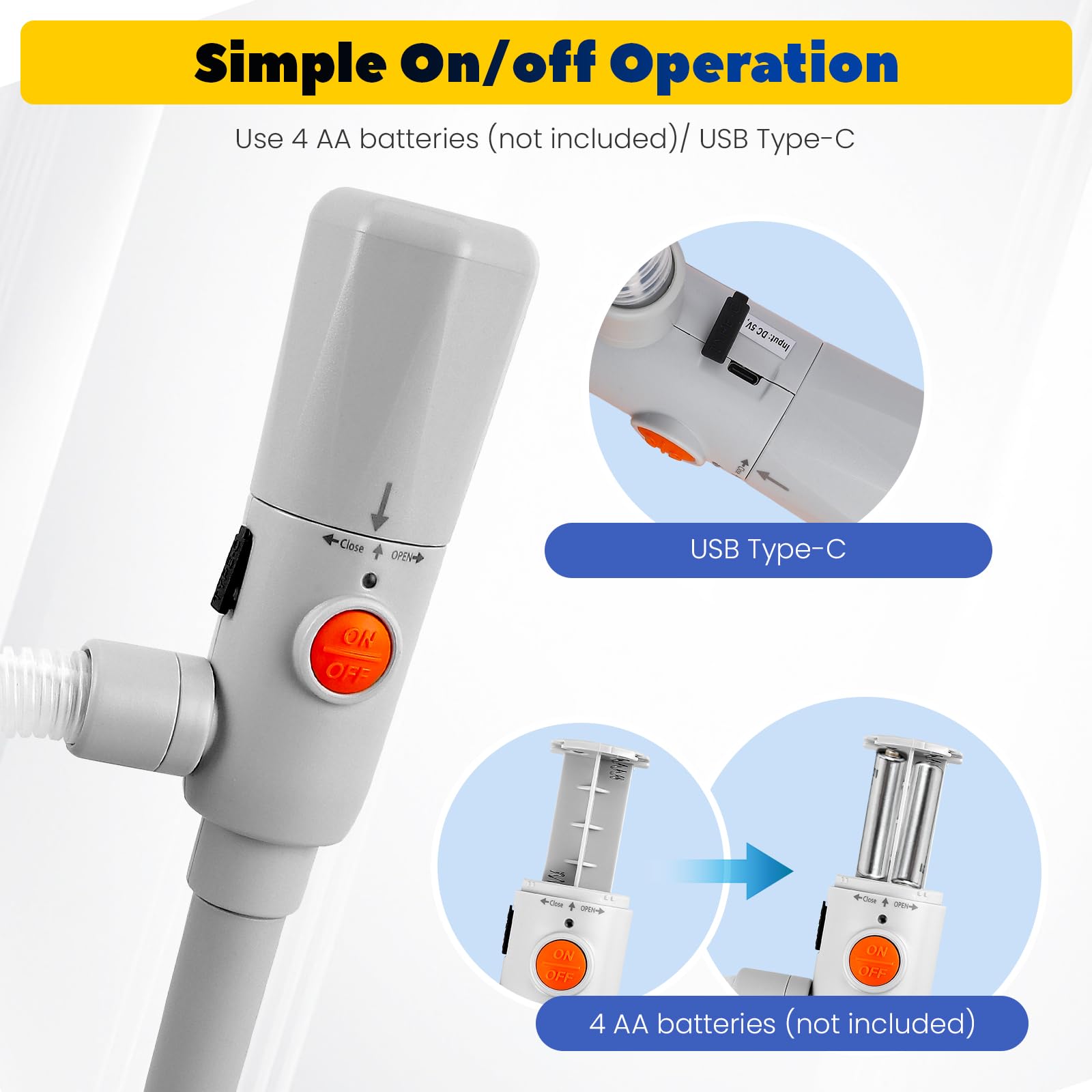 Elektrische Kraftstoffpumpe mit Dualem Anschluss (Batterie+USB) - 2,8GPM 12 LPM Benzinpumpe, Dieselpumpe & Ölpumpe für Kanister und Fässer - Inkl. Schlauch (2.8 GPM(Batterie+USB))