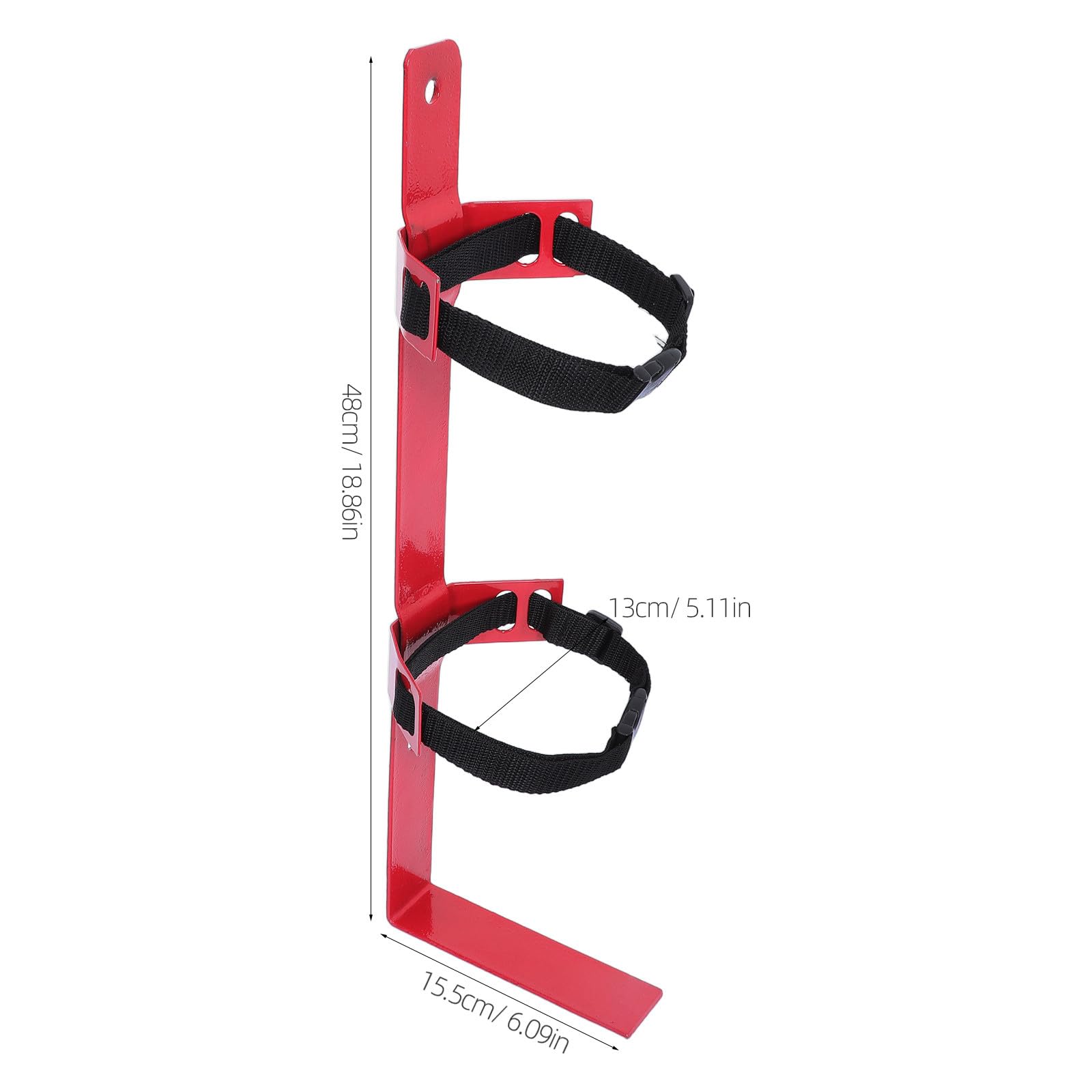 Lurrose Soporte de montaje para extintor de incendios - Estructura metálica resistente con correa de liberación rápida - Soporte de pared para extintor de incendios de 4 a 9 kg para oficina, garaje
