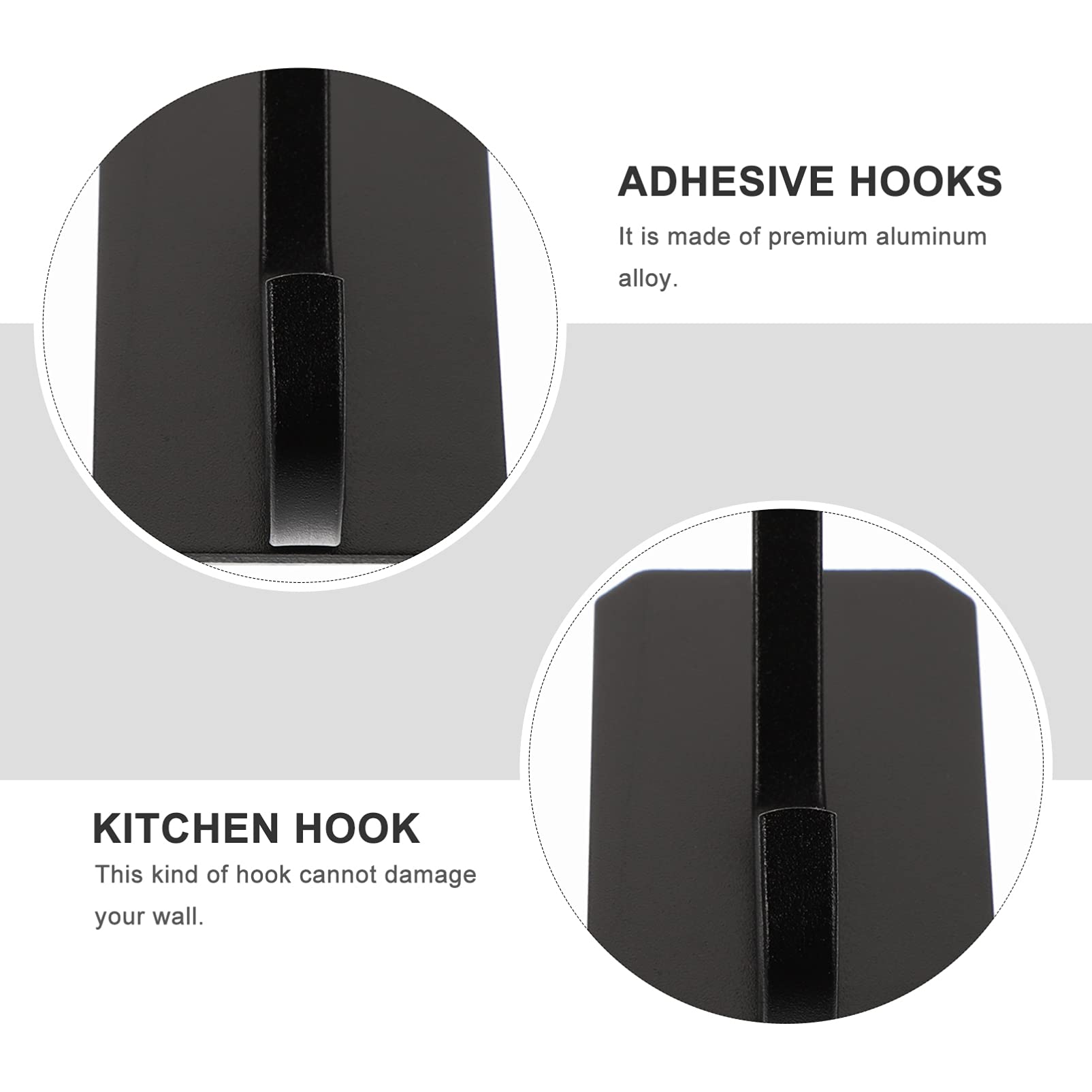 Cabilock 6piezas Ganchos Adhesivos Para Cocina y Baño Soporte De Pared Sin Perforaciones Para Organización y