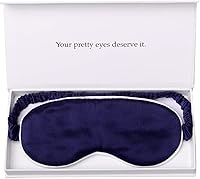 Vista 1 de Máscara de seda para dormir con bloqueo de luz, 100% morera de 0.748 in, máscara de ojos de seda, cubierta para los ojos, ultra suave, ligera