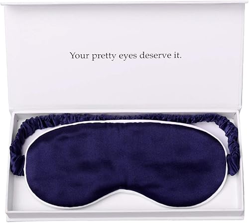 Máscara de seda para dormir con bloqueo de luz, 100% morera de 0.748 in, máscara de ojos de seda, cubierta para los ojos, ultra suave, ligera y