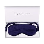 Silk Sleep Mask Light Blocking Luxury 100% Mulberry 19mm Silk Eye Mask Eye Cover Blindfold Ultra Soft Light & Comfy Anti Aging Skin Care with Travel Bag Gift Package