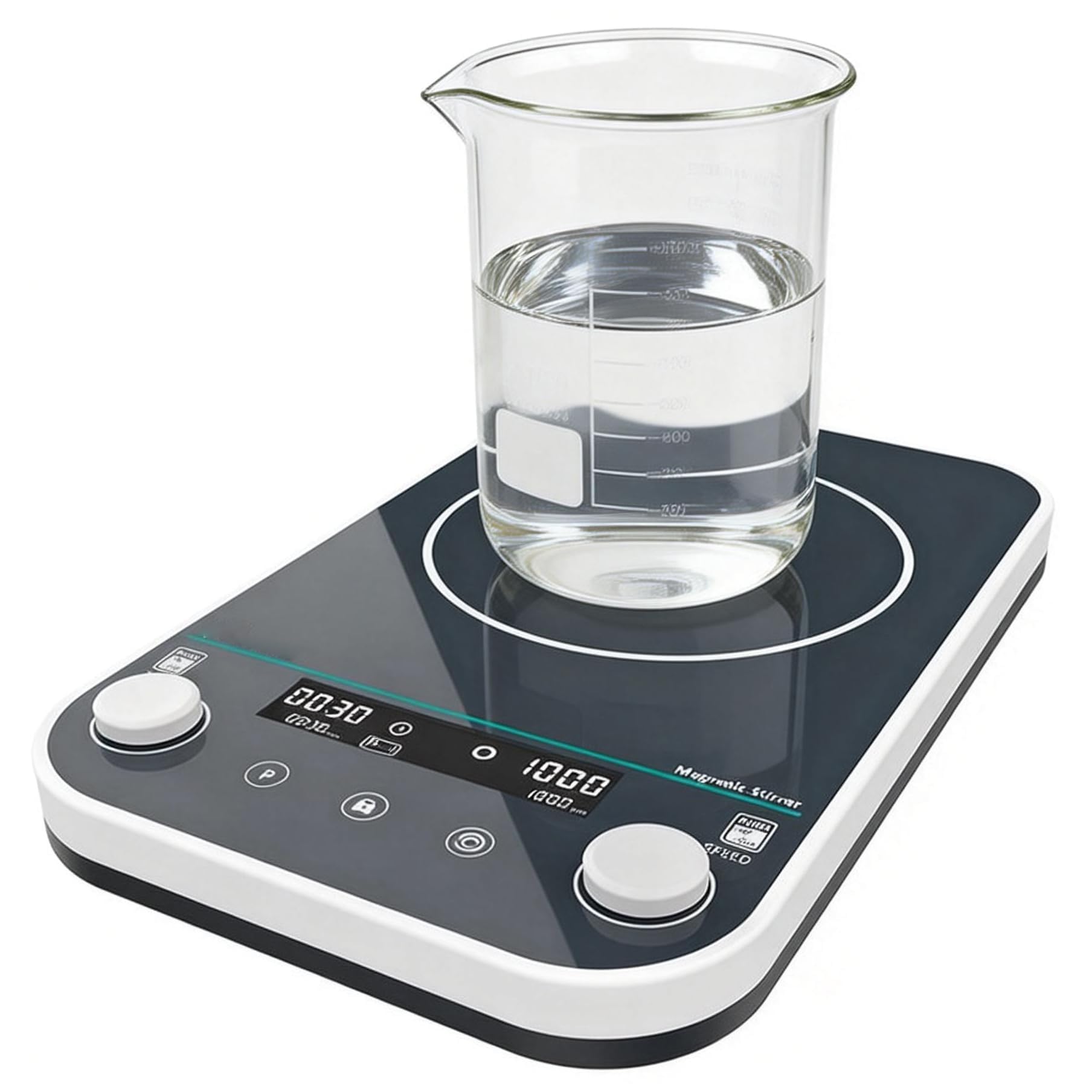 Cyfrowe mieszadło magnetyczne, mieszadło laboratoryjne 5 l / 10 l z timerem 24H, programowalna prędkość, obrót do przodu/do tyłu, 9 ustawień pamięci, szkło hartowane