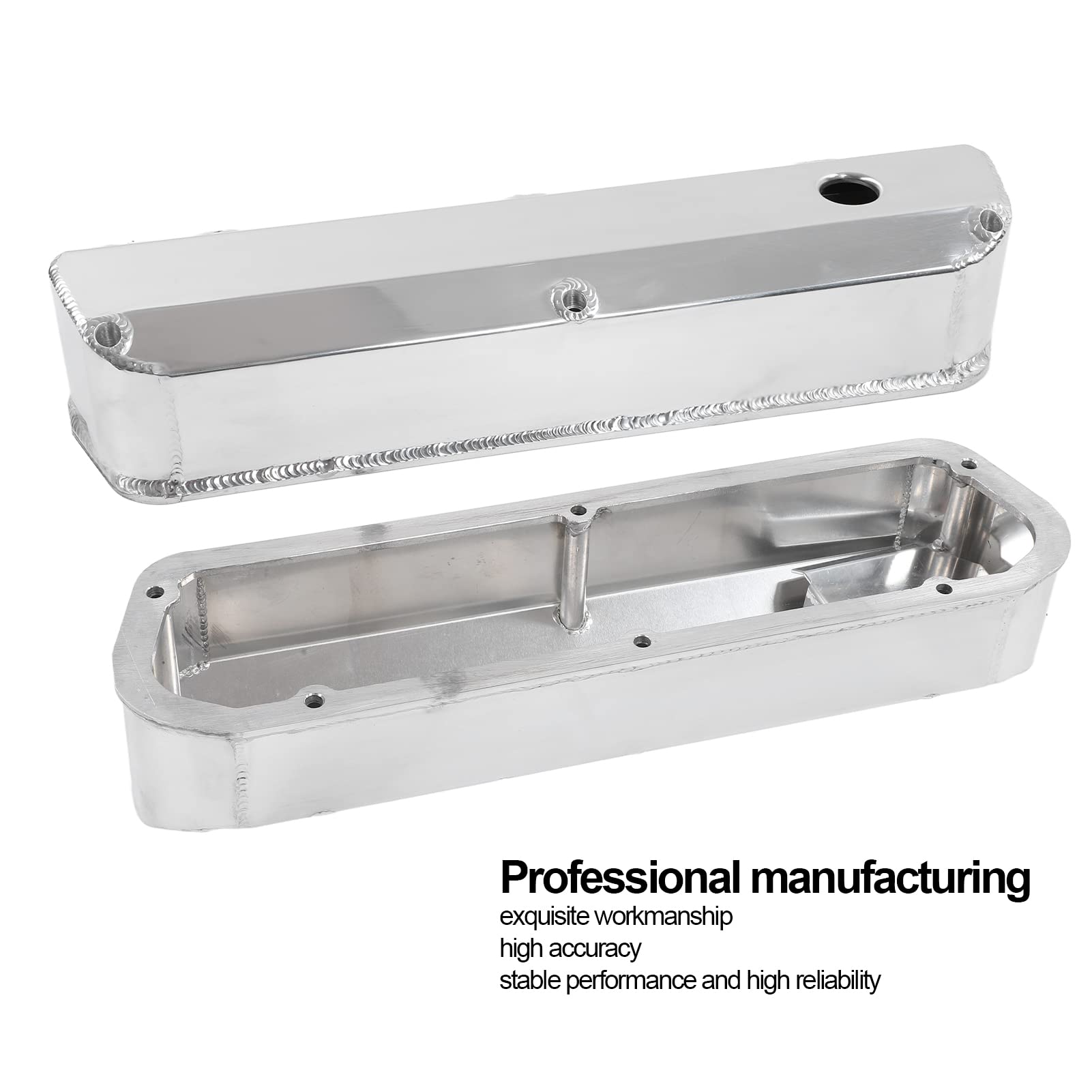 Coperchi Valvole in Alluminio, Finitura Satinata, Ricambio per Motori Small Block 289 302 351 W, Perfetti per la Manutenzione dell'auto