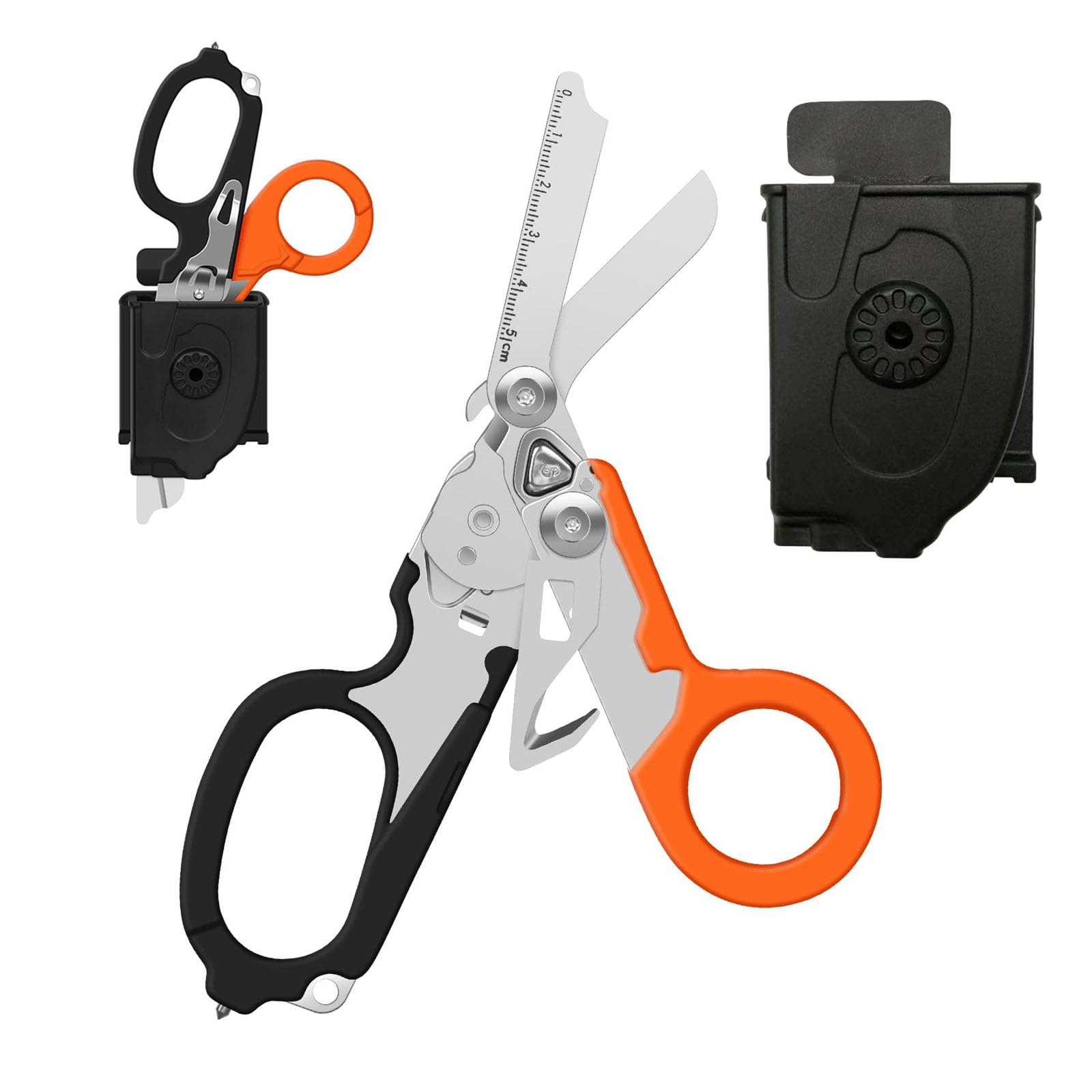 Ziyero Trauma Scissors Multitool with 6 Practical Functions, Foldable Stainless Steel Scissors